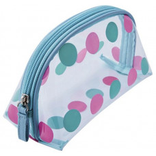 Косметичка 'Горох' DEWAL BEAUTY -green/pink-19х8,5х11,5см-114_4020123