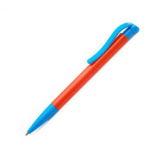 Ручка шариковая Simple Solid, цвет голубой/оранжевый-114_2310852