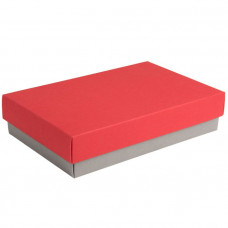 Коробка подарочная CRAFT BOX, 17,5*11,5*4 см, серый, красный, картон-114_5500639