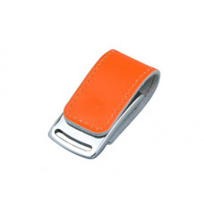 Флешка с кожаным корпусом эргономичный дизайн 32 Гб.Оранжевый, USB3.0-114_1970617
