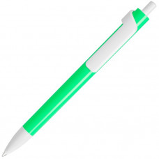 Ручка шариковая FORTE NEON, пластиковая, цвет белый с неоновым зелёным-114_2312520