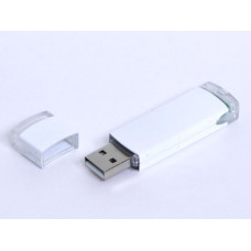 USB-Flash накопитель (флешка) из алюминия с прозрачными пластиковыми вставками, модель 014, объем памяти 128 Gb, цвет белый-114_2070038