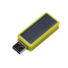 Флешка, выдвижной механизм. 64 Гб. Цвет жёлтый, USB2.0-114_1990254