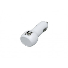 Автомобильная зарядка , 2 USB порта, белый-114_2100319