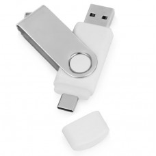 Флешка с покрытием SOFT TOUCH 'Квебек C', интерфейс USB 3.0/USB Type-C, 16 Гб, цвет белый-114_1940399