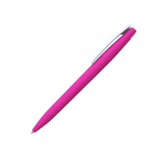 Ручка шариковая пластиковая, с покрытием SOFT TOUCH, коллекция Z-PEN, корпус розовый, клип белый-114_2311798
