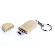 Флеш-накопитель овальная форма, колпачек с магнитом, 4Гб,  Белый, USB2.0-114_1920542