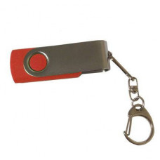 Флешка в металлическом корпусе с пластиковыми вставками, модель 030, 32 Gb, USB2.0, цвет красный-114_1970145