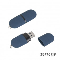 Флеш-карта 'Камень' в футляре, объем памяти 32GB, покрытие soft grip , цвет темно-синий-114_1971681