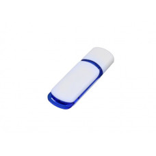 Флешка промо прямоугольной  формы, модель 003, 32 Gb,USB2.0, цвет белый с синими вставками-114_1970364