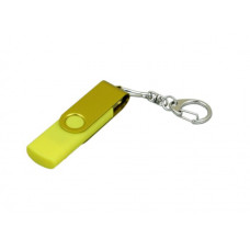 Флешка с поворотным механизмом и Micro USB, 16Гб, Жёлтый, USB2.0-114_1940509