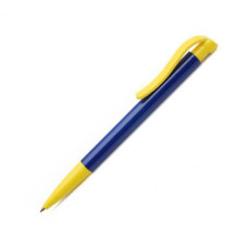 Ручка шариковая Simple Solid, цвет ярко-желтый/синий-114_2310845