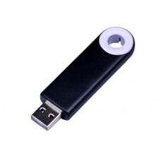 Флешка промо,выдвижная  8 Гб.  черная с белым, USB2.0-114_1930688