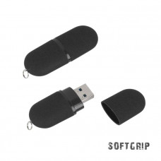 Флеш-карта 'Камень' в футляре, объем памяти 32GB, покрытие soft grip , цвет черный-114_1971682