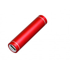 Универсальное зарядное устройство power bank круглой формы, красного цвета  - 2600 mah-114_1750203