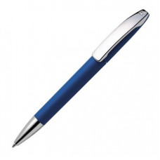 Ручка шариковая VIEW с покрытием SOFT TOUCH, цвет синий-114_2312743