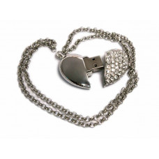 Флешка сердце, 64 Гб. Серебряный, USB2.0-114_1990557