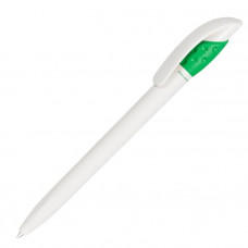 Ручка шариковая GOLF GREEN, пластиковая, цвет белый с зелёным-114_2312462