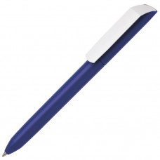 Ручка шариковая FLOW PURE, с покрытием SOFT TOUCH, клип белый, корпус синий-114_2670017