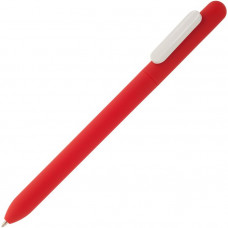 Ручка шариковая Slider с покрытием SOFT TOUCH, красная с белым-114_2312220