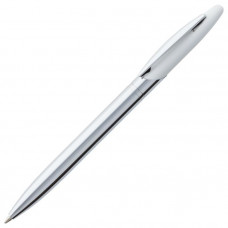 Ручка шариковая Dagger с покрытием SOFT TOUCH, цвет серебристый с белым-114_2330559
