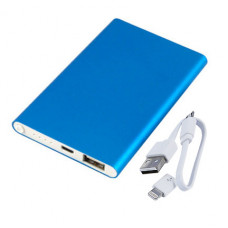 Универсальное зарядное устройство power bank PBM01, ёмкость 4000 mah, цвет синий металлик-114_2150156