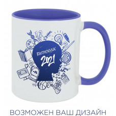 Кружка с  Вашим изображением,  синяя  (цена указана  с учетом печати)-114_6120043
