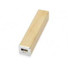 Портативное зарядное устройство 'Вуди', 2600 mAh, цвет светло-коричневый-114_2150240