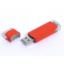 Флешка из алюминия с прозрачными пластиковыми вставками, модель 014, 32 Gb. USB2.0, оранжевый-114_1970393