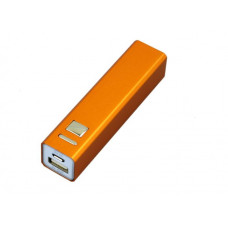 Универсальное зарядное устройство power bank  прямоугольной формы, оранжевый 2600 Mah-114_1750188