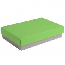 Коробка подарочная CRAFT BOX, 17,5*11,5*4 см, серый, зеленое яблоко, картон-114_5500648