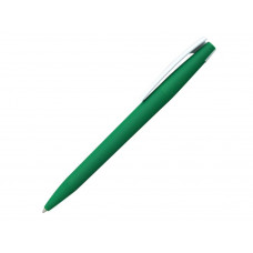 Ручка шариковая пластиковая, с покрытием SOFT TOUCH, коллекция Z-PEN, корпус зелёный, клип белый-114_2311776