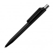 Ручка шариковая DOT, кнопка серебристая, корпус чёрный-114_2670038