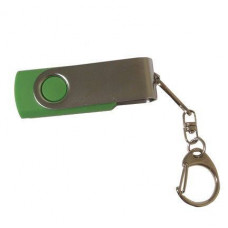 Флешка в металлическом корпусе с пластиковыми вставками, модель 030, 32 Gb, USB2.0, цвет зеленый-114_1970144