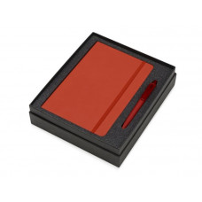 Подарочный набор Vision Pro soft-touch с ручкой и блокнотом А5, красный-114_2110014
