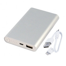 Универсальное зарядное устройство power bank PBM02, ёмкость 8000 mah, цвет серебряный металлик-114_2150164