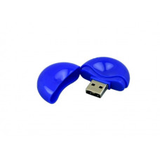 Флешка  круглой формы из пластика, модель 021-Round, 32 Gb, цвет синий-114_1970371