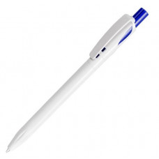 Ручка шариковая TWIN WHITE, пластиковая, цвет белый с синим-114_2312294