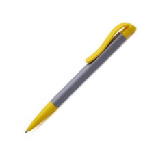 Ручка шариковая Simple Solid, цвет ярко-желтый/серый-114_2310844