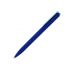 Ручка шариковая, пластик, Ручки SOFT TOUCH, синий/белый, Click-114_2313002