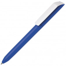 Ручка шариковая FLOW PURE, с покрытием SOFT TOUCH, клип белый, корпус лазурный-114_2670019