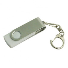 Флешка в металлическом корпусе с пластиковыми вставками, модель 030, 32 Gb, USB2.0. цвет белый-114_1970142