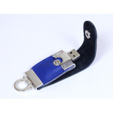 Флешка-брелок  кожаная 8 Гб. Синий, USB2.0-114_1930734