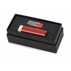 Набор Flashbank: флешка 8Gb и зарядное устройство 2200 mAh, цвет серебристый с красным-114_1770718