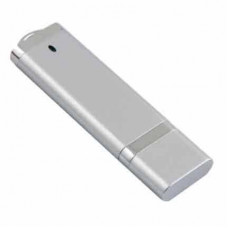 USB-Flash накопитель (флешка) из пластика классической прямоугольной формы, модель 002, объем памяти  8 Gb, цвет серебряный-114_1930002