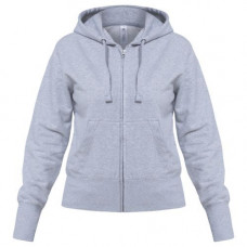 Толстовка женская Hooded Full Zip серый меланж, XS-114_3363325