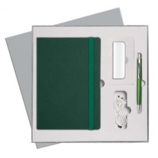 Подарочный набор Portobello/BtoBook Summer time зеленый (Ежедневник недат А5, Ручка, Power Bank)-114_1140078