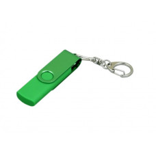 Флешка с поворотным механизмом и Micro USB, 16Гб, Зелёный, USB2.0-114_1940510